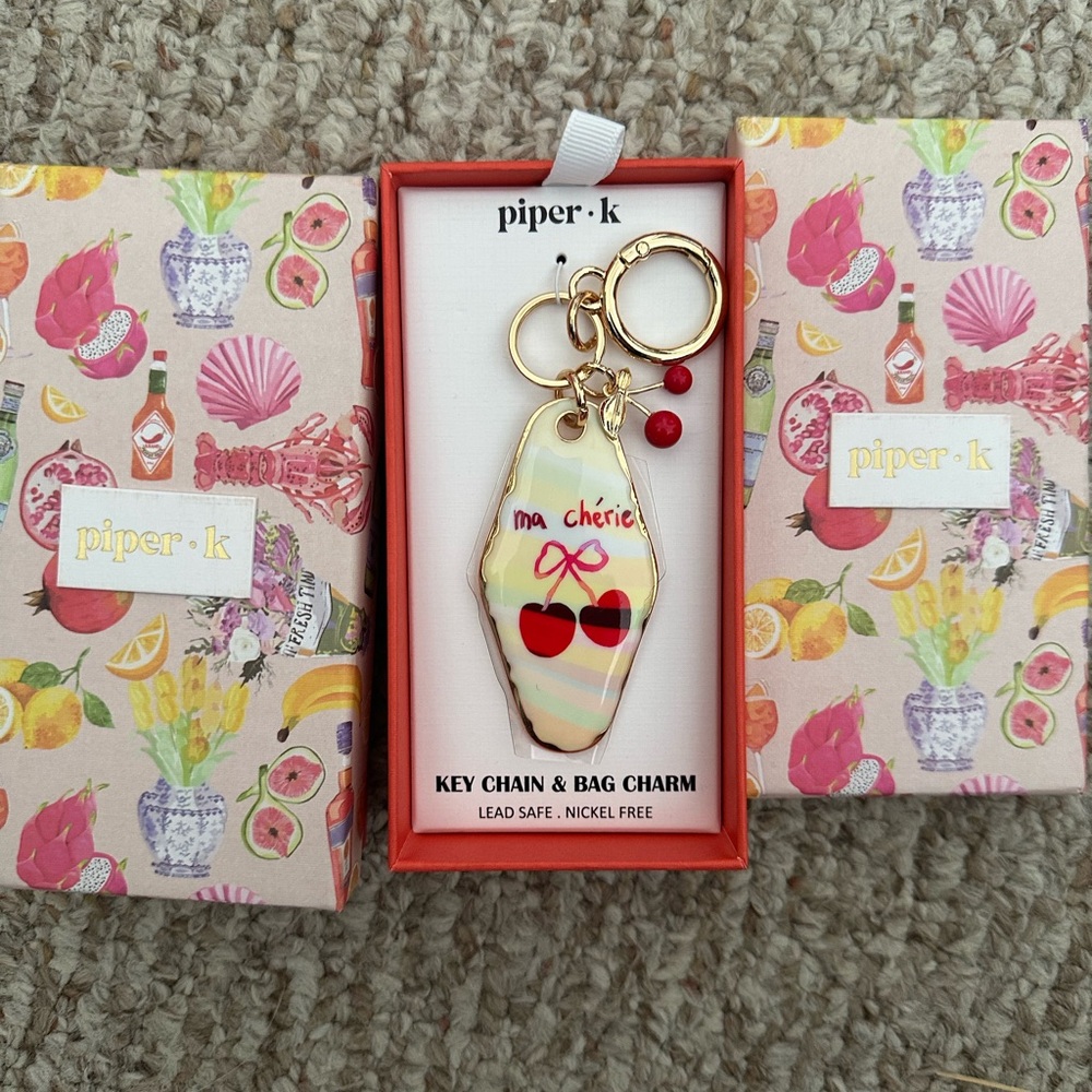Piper K Cherry Keychain and Bag Charm